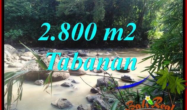 JUAL Tanah di Tabanan Bali 2,800 m2 View Kebun dan Sungai
